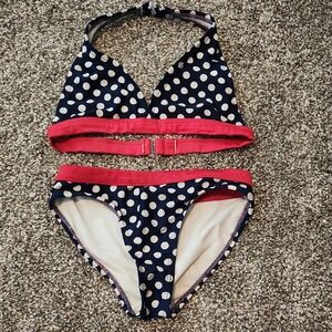Polka Dot Girls Swimsuit
